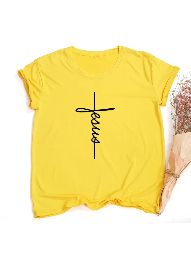 Faith Cross Jesus - Christian Tee