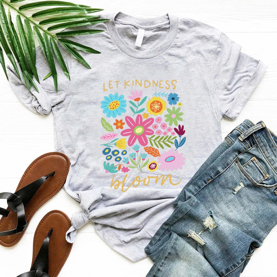 Let Kindness Bloom - Christian T-Shirt