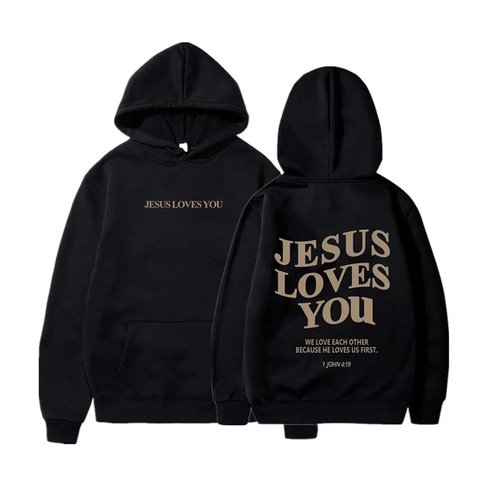 Jesus Loves You Print - Christian Hoodie