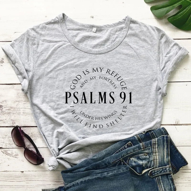Psalm 91 - Christian Protection T-Shirt