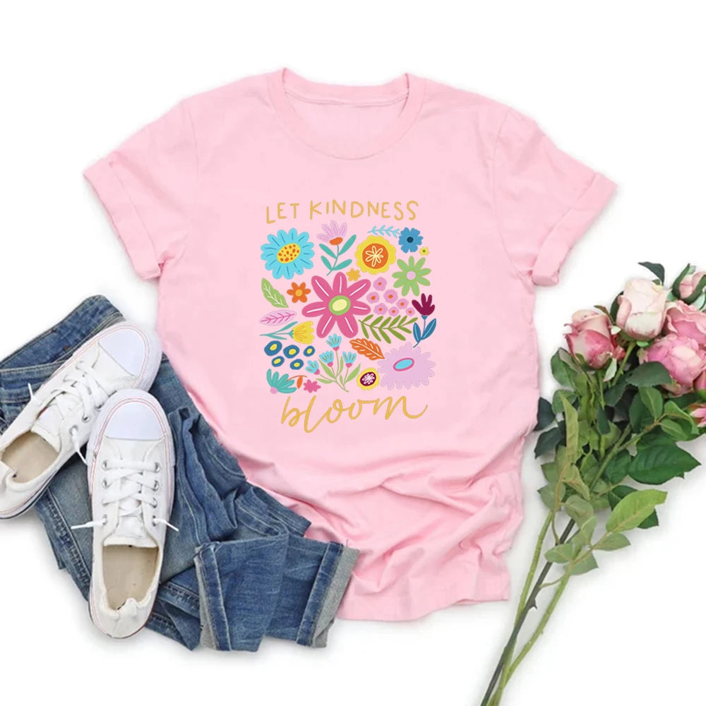 Let Kindness Bloom - Christian T-Shirt
