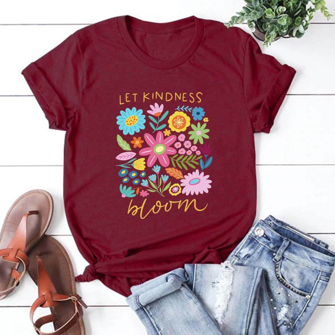 Let Kindness Bloom - Christian T-Shirt