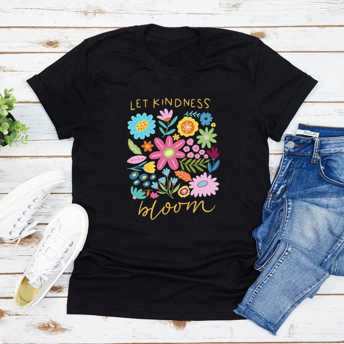 Let Kindness Bloom - Christian T-Shirt