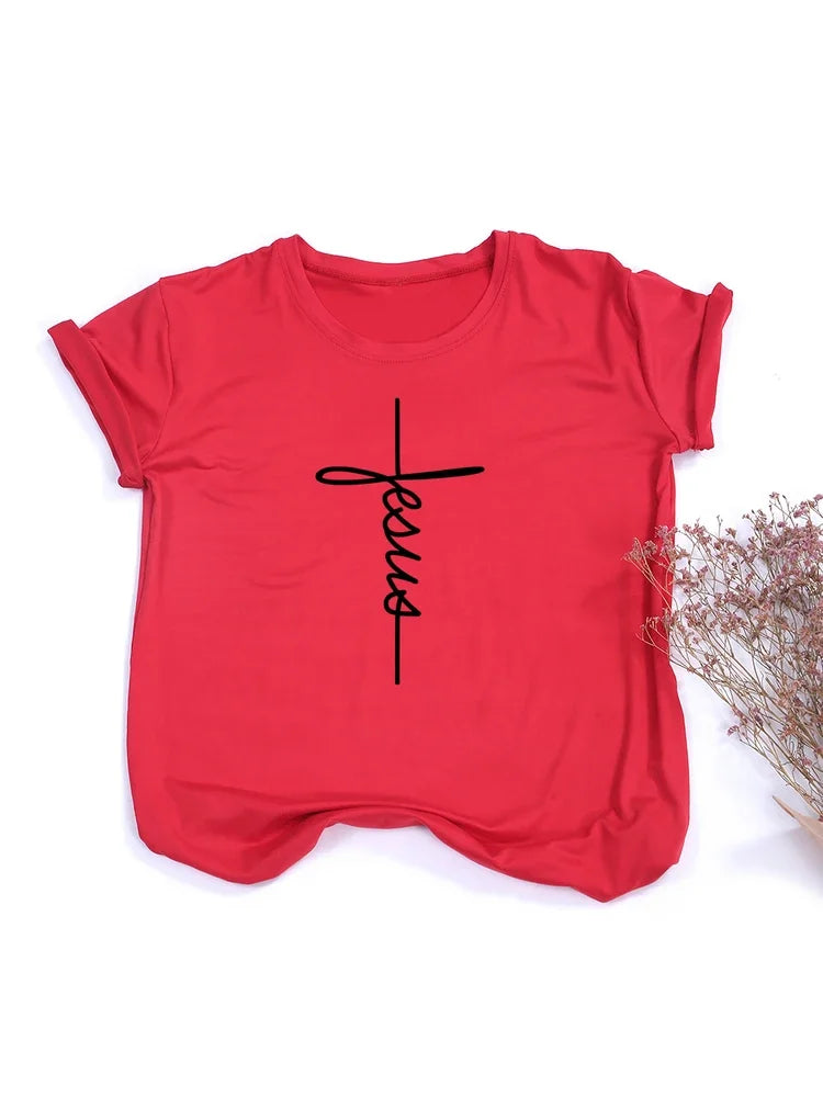 Faith Cross Jesus - Christian Tee