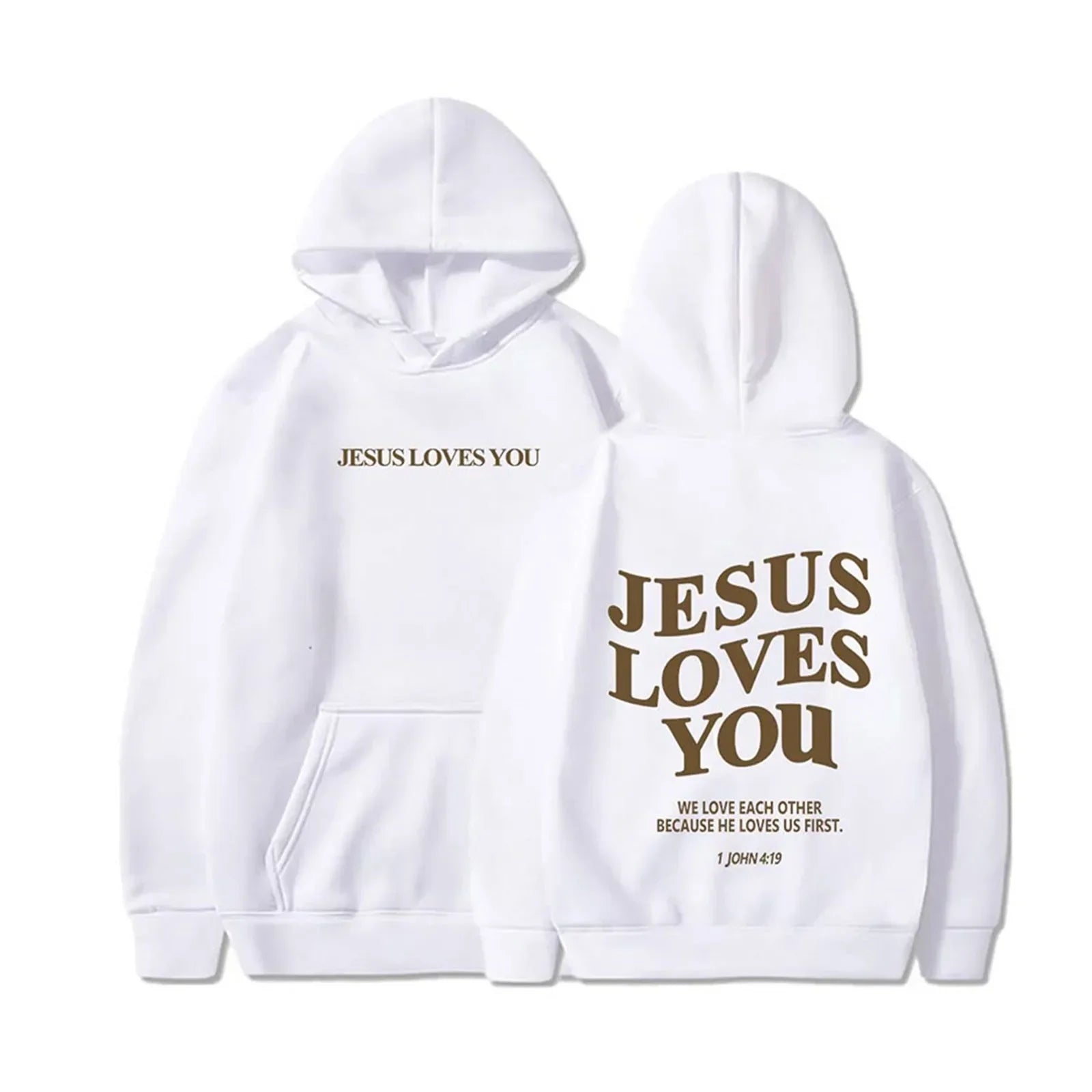 Jesus Loves You Print - Christian Hoodie