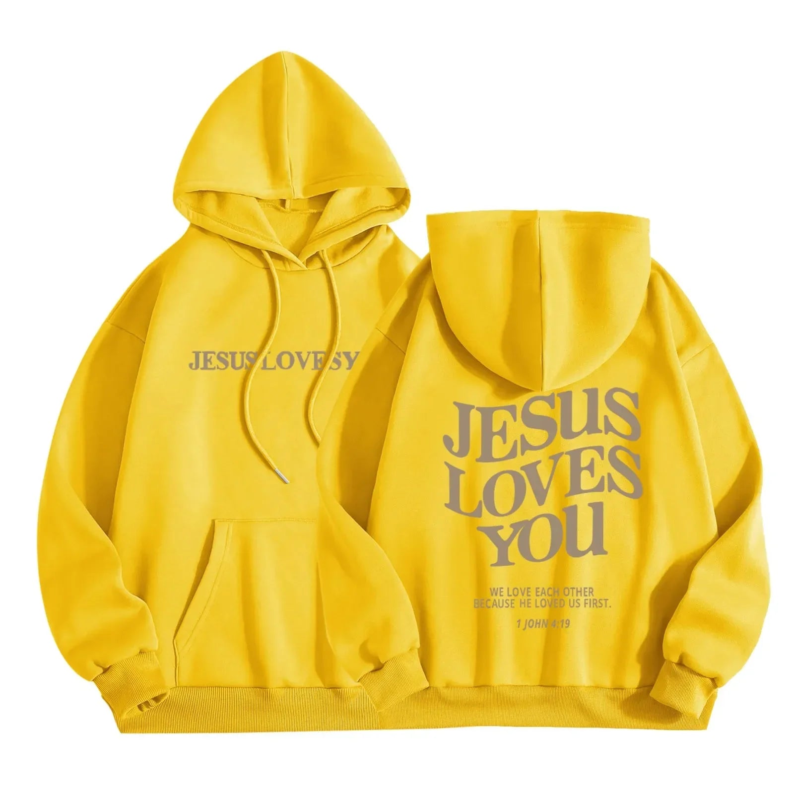 Jesus Loves You Print - Christian Hoodie