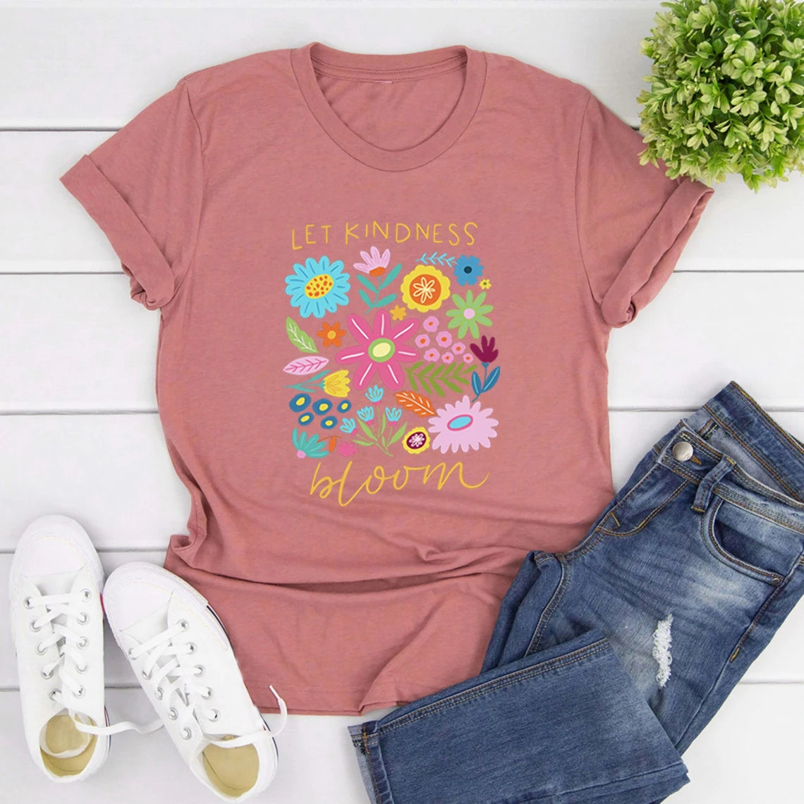 Let Kindness Bloom - Christian T-Shirt