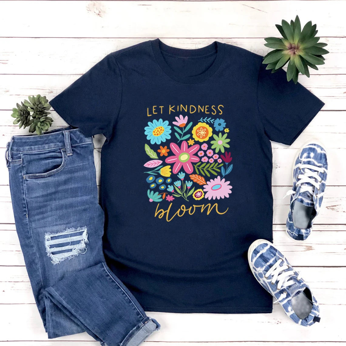 Let Kindness Bloom - Christian T-Shirt