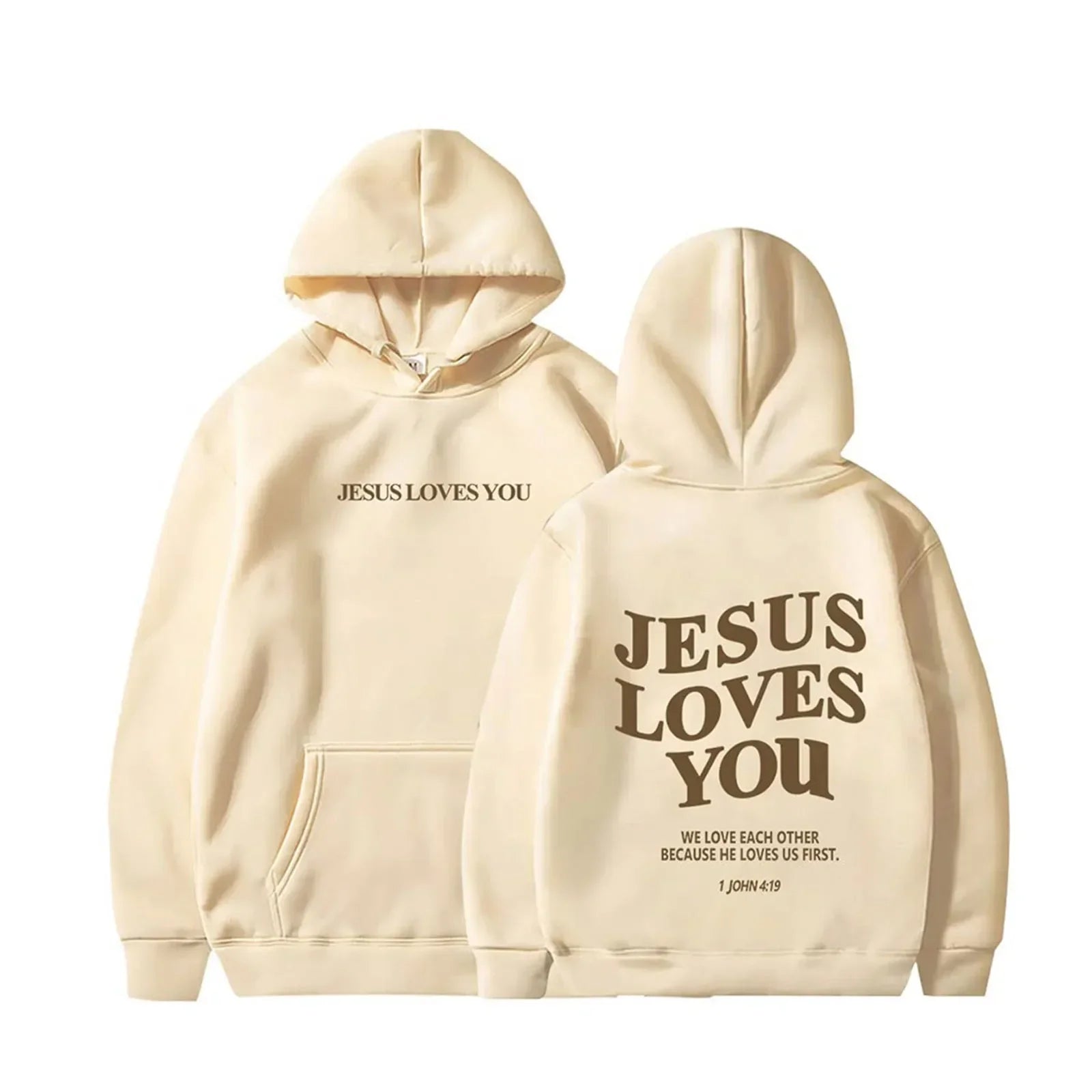 Jesus Loves You Print - Christian Hoodie