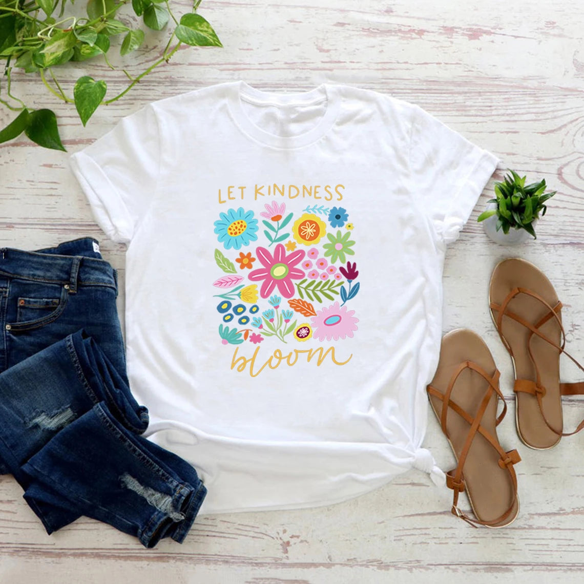Let Kindness Bloom - Christian T-Shirt